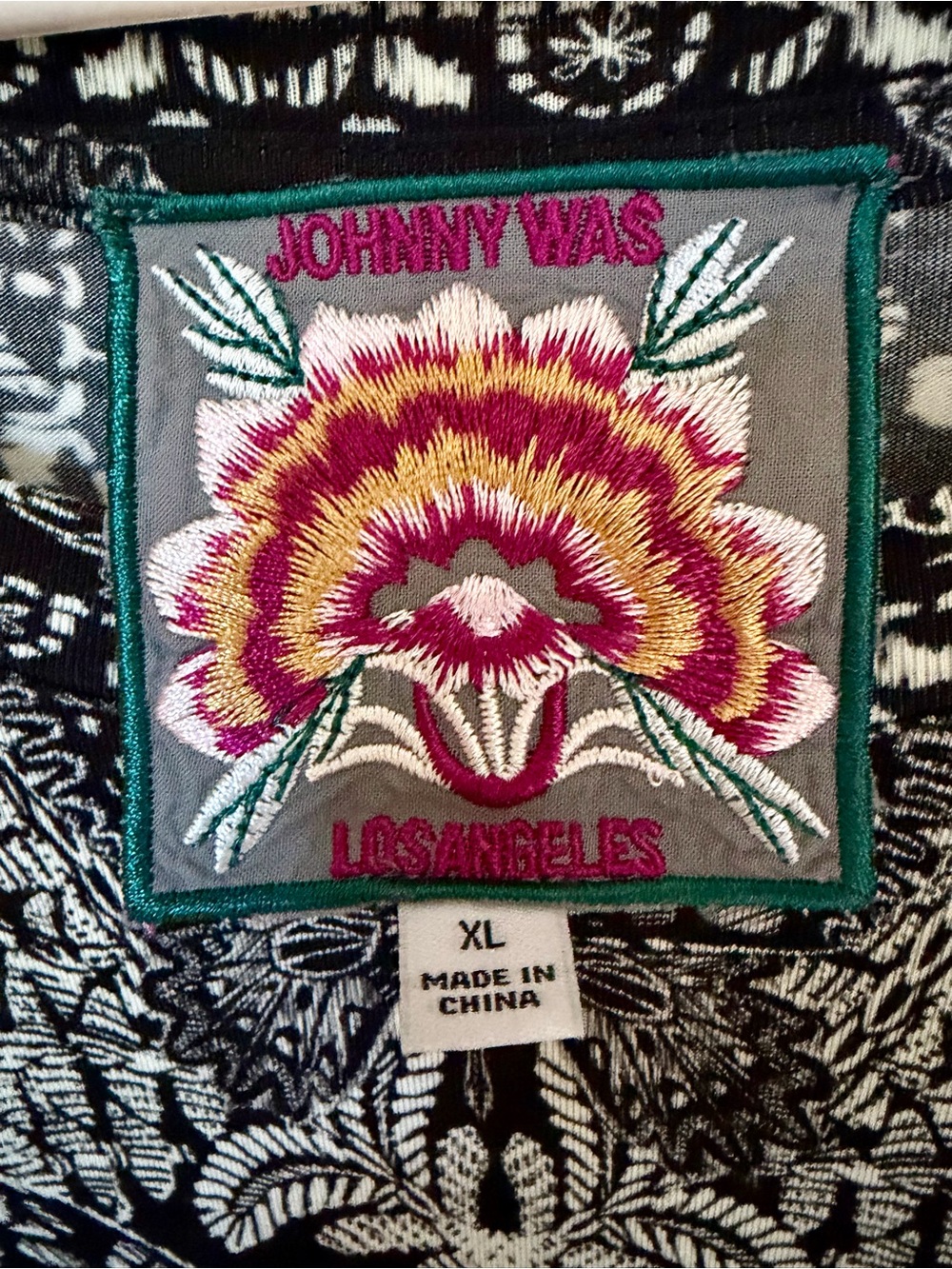 Johnny Was Black Long-Sleeve Butterfly & Floral dress - Picture 3 of 8